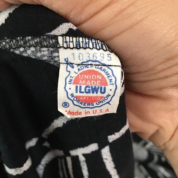 Vintage 80’s Lady Carol geometric print dress 8* - Picture 12 of 12